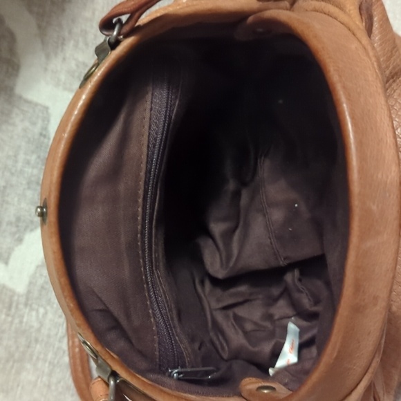 Brown Leather Crossbody Purse 80s - Picture 6 of 7